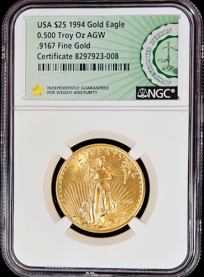 1994 $25 American Gold Eagle NGC